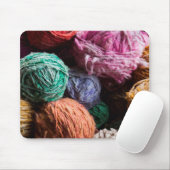 天然染料で染めたキロエ毛糸 マウスパッド (マウス)