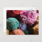 天然染料で染めたキロー毛糸 ポストカード (正面/裏面)