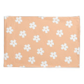 天然桃名門私立校風の白ヒッピー花柄 枕カバー (裏面)