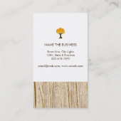 天然森林茶色の木気にの風景芝生 名刺 (裏面)