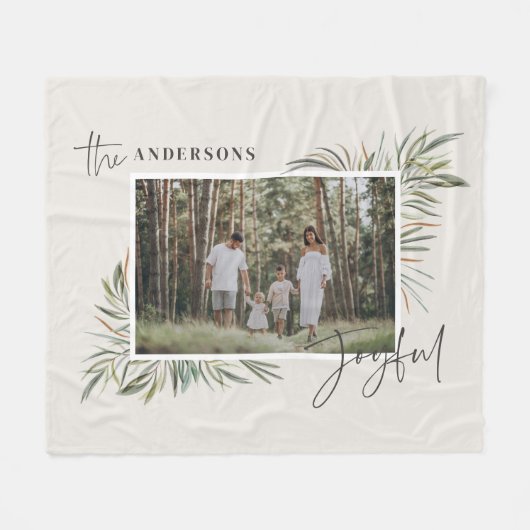 天然植物写真エレガントのクリスマシンプルス フリースブランケット (正面(横))