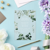 天然植物幾何学模様結婚枠 アクリル招待状 (インサイチュ (ウェディング))