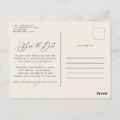 天然植物性エレガントモダン結婚素質 ポストカード (裏面)