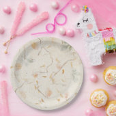 天然植物性クラフト紙背景パーティー ペーパープレート (パーティー)