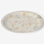 天然植物性クラフト紙背景パーティー ペーパープレート (アングル)