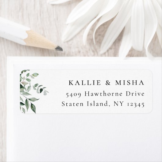 天然植物性グリーン住所 シール (インサイチュ)