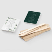 天然植物性緑結婚式 プログラム ハンドファン (組立なし)