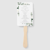 天然植物性緑結婚式 プログラム ハンドファン (正面)