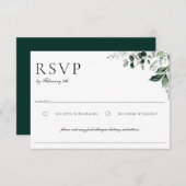 天然植物性緑 出欠カード (正面/裏面)