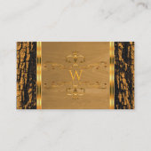 天然樹皮木穀物シメリーモノグラ縁どム 名刺 (正面)