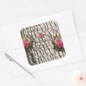 天然樹皮製品ラベル白木粒 スクエアシール (封筒)