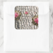 天然樹皮製品ラベル白木粒 スクエアシール (バッグ)