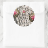 天然樹皮製品ラベル白木粒 ラウンドシール (バッグ)