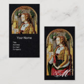 天然毛髪美しい、化粧品モノグラムブラック紙 名刺 (正面/裏面)