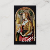 天然毛髪美しい、化粧品モノグラムブラック紙 名刺 (裏面)