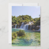 天然水を背景にした招待 招待状 (裏面)