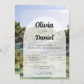 天然水を背景にした招待 招待状 (正面/裏面)