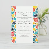 天然水彩ひまわり婚約パーティ 招待状 (スタンド正面)