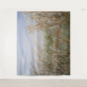 天然池のワイルドエッジ水彩プリント タペストリー (正面)