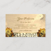 天然淡い茶色の木の樹皮とロゴフローラ 名刺 (裏面)