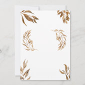 天然白と茶色の結婚式招待状 招待状 (裏面)