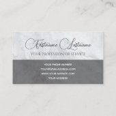 天然白大理石表面書道モノグラム 名刺 (裏面)