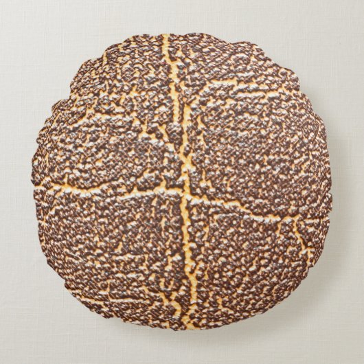 天然皮革製の本のカバーのテクスチャ抽象芸術,熟成, ラウンドクッション (正面)