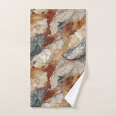 天然石エレガント大理石パターン バスタオルセット (ハンドタオル)