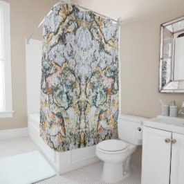 天然石模様 シャワーカーテン