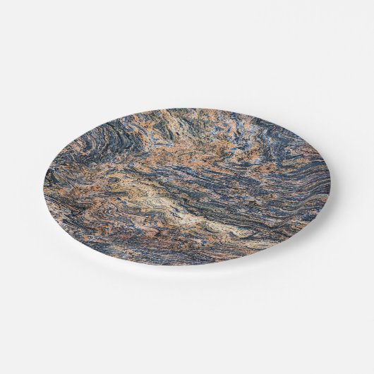 天然石模様 ペーパープレート (アングル)