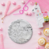 天然石模様 ペーパープレート (パーティー)