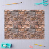 天然石素朴壁パターンプリント 薄葉紙 (クラフト)