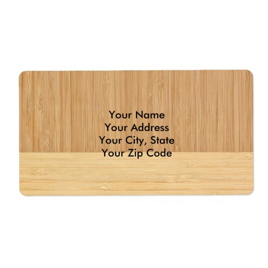 天然竹縁ど木粒ルック ラベル (正面)