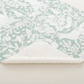 天然緑の白いスケッチの森林動物 シェルパブランケット (3/4)