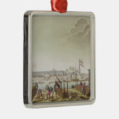 天然自動記録器が付いているバテービア、プレート50の城砦 メタルオーナメント (右)