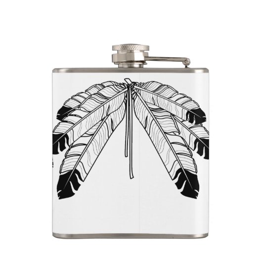 天然芸術のフラスコのカスタムなワシの羽の種族のフラスコ フラスク (裏面)