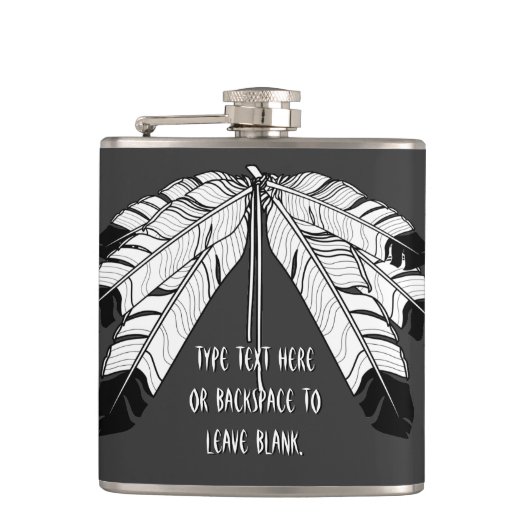 天然芸術のフラスコのカスタムなワシの羽の種族のフラスコ フラスク (正面)