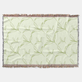 天然茶葉ミントグリーンシームレスパターン スローブランケット