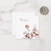 天然茶金ゴールドバラサンキューカード ノートカード (正面/裏面インサイチュ)