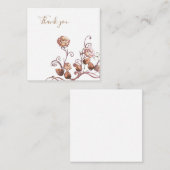 天然茶金ゴールドバラサンキューカード ノートカード (正面/裏面)