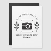 天然葉白黒写真名磁気カード (正面/裏面)