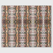 天然褐色酸洗浄ボアコンストリクタースネークスキン ラッピングペーパー (フラット)