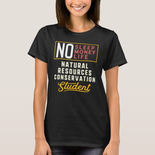 天然資源保全専攻の研究 Tシャツ (正面)