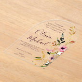 天然野結婚花 アクリル招待状 (レイダウン)