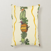 天然野菜の手描き継ぎ目のパターン アクセントクッション (正面(垂直))