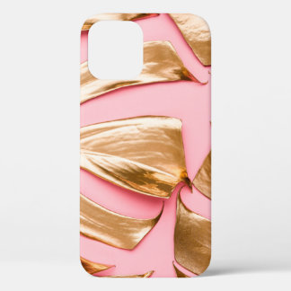 天然金ゴールド絵を描トロップ iPhone 12ケース