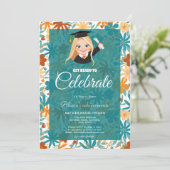 天然鋼青重ねワイルドフラワー卒業 招待状 (スタンド正面)