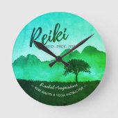 天然霊気マスターヨガ仲介インストラクター ラウンド壁時計 (正面)