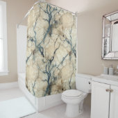 天然青エレガント木石大理石パターン シャワーカーテン (インサイチュ)