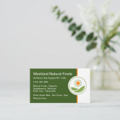 天然食品及び栄養店 名刺 (スタンド正面)